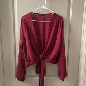 Burgundy blouse